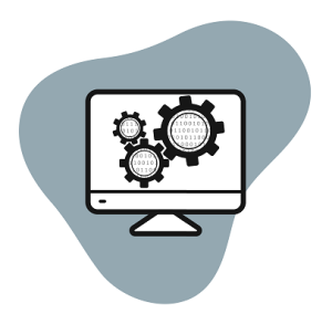 Computer with cogwheels